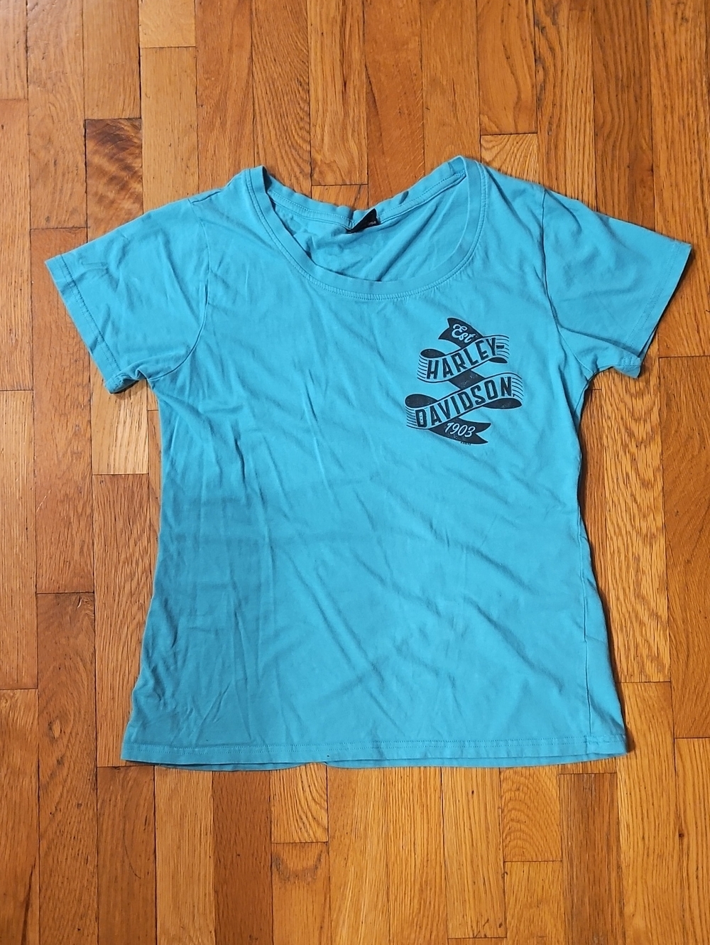 Harley-Davidson Women's Teal Short-Sleeve Logo Tee